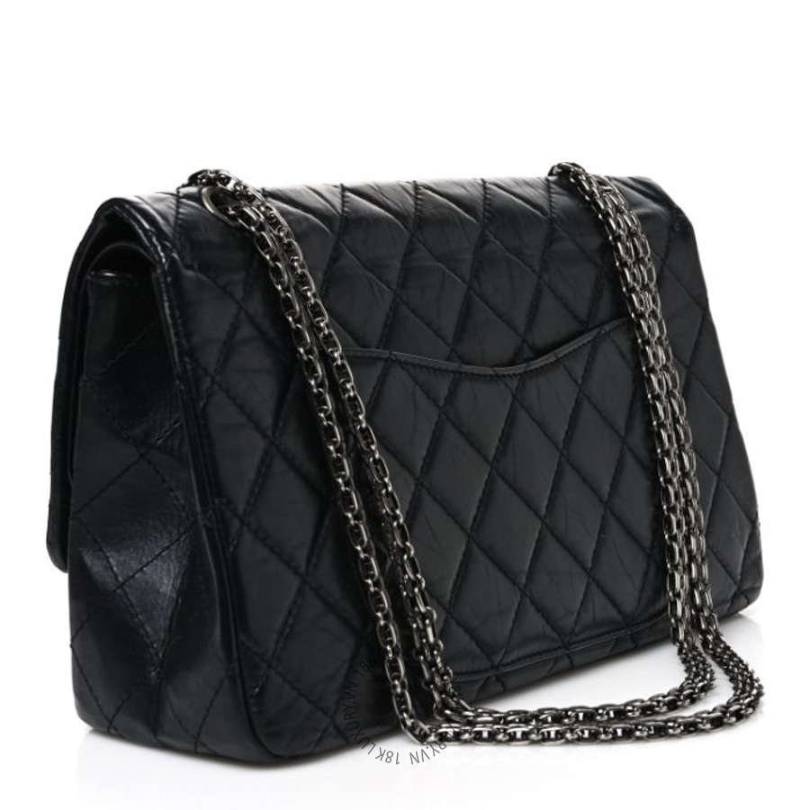 Túi Đeo Chéo Chanel Aged Calfskin Quilted 2.55 Reissue 227 Flap Black CDBC600