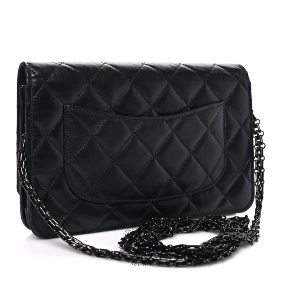 Túi Đeo Chéo Chanel Aged Calfskin Quilted Reissue Wallet On Chain WOC So Black CDBC419