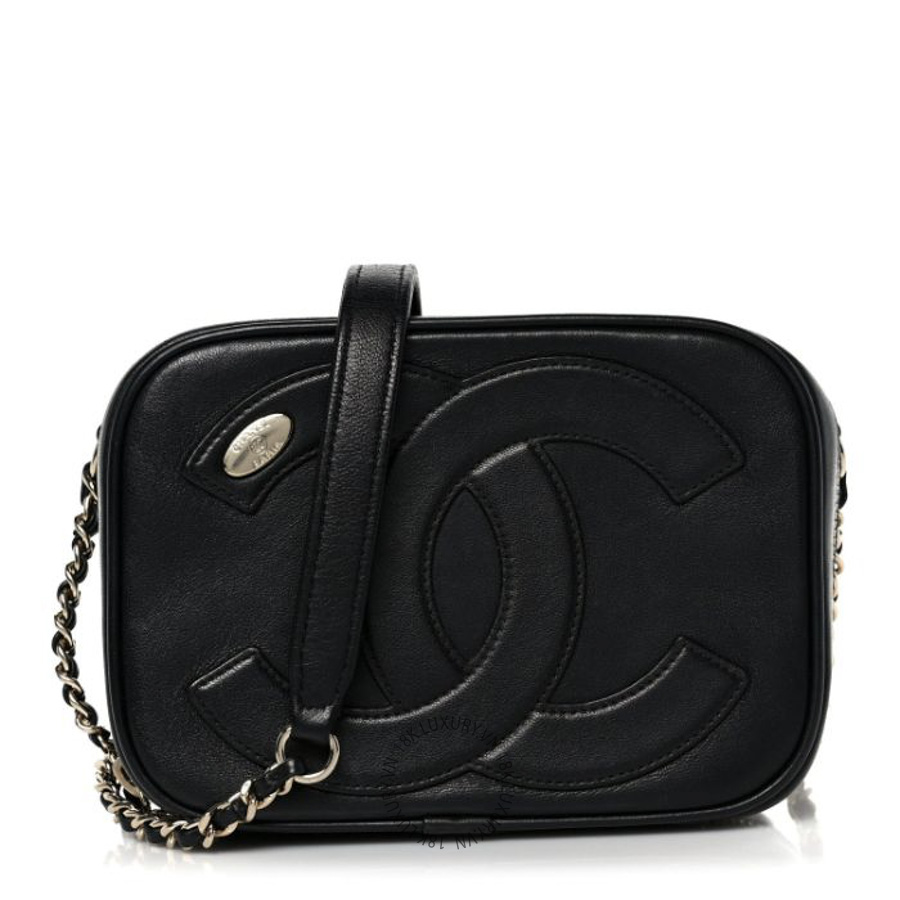 Túi Đeo Chéo Chanel Calfskin CC Mania Camera Case Black CDBC199