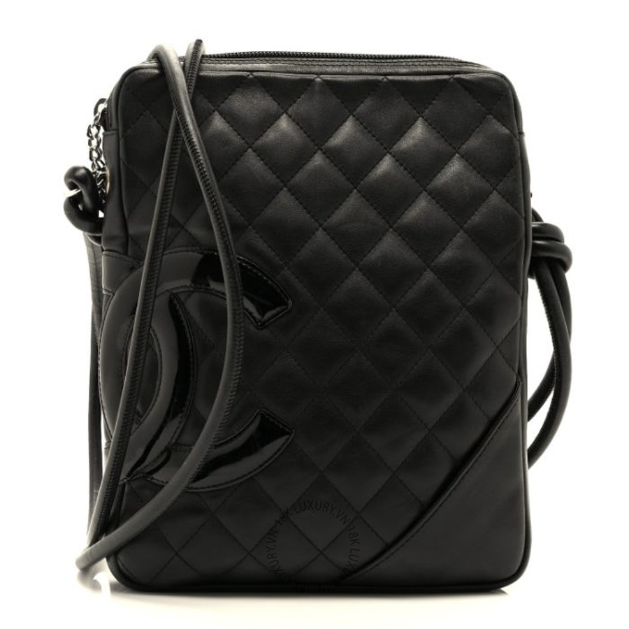 Túi Đeo Chéo Chanel Calfskin Quilted Medium Cambon Messenger Black CDBC819