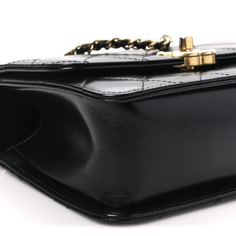 Túi Đeo Chéo Chanel Calfskin Quilted Mini Perfect Fit Flap Black Black Black CDBC453 21 Túi Đeo Chéo Chanel Calfskin Quilted Mini Perfect Fit Flap Black Black Black CDBC453