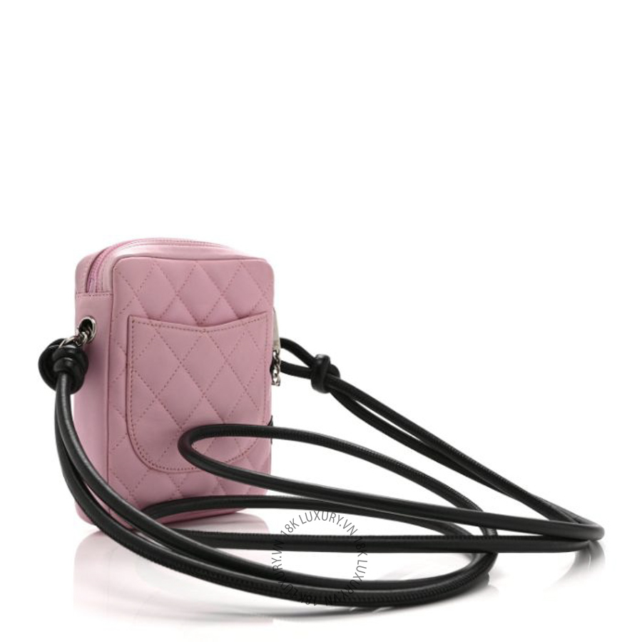 Túi Đeo Chéo Chanel Calfskin Quilted Small Cambon Messenger Pink Black CDBC967