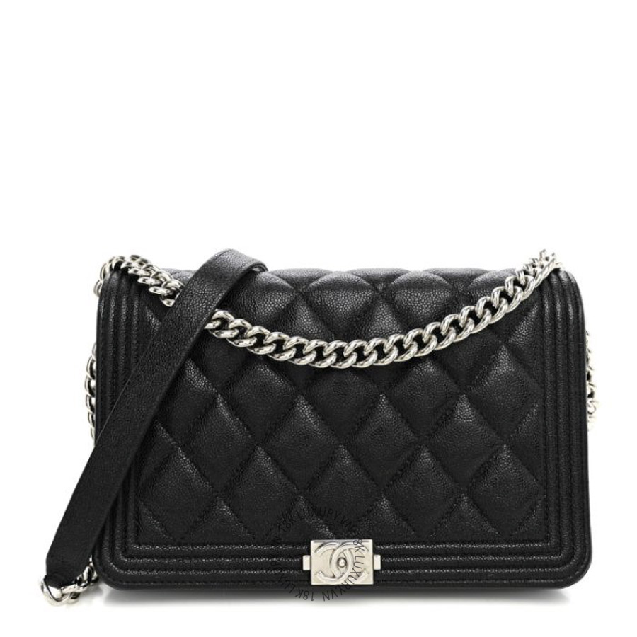 Túi Đeo Chéo Chanel Caviar Quilted Boy Wallet On Chain WOC Black CDBC857