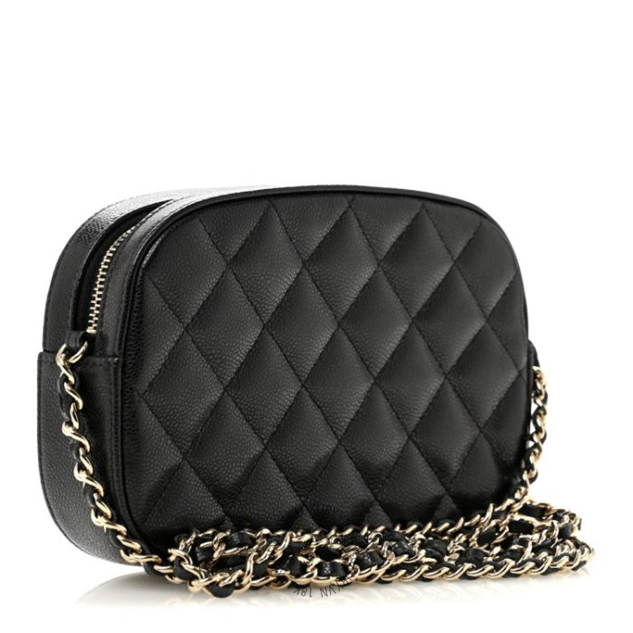 Túi Đeo Chéo Chanel Caviar Quilted Chain Camera Bag Black CDBC341