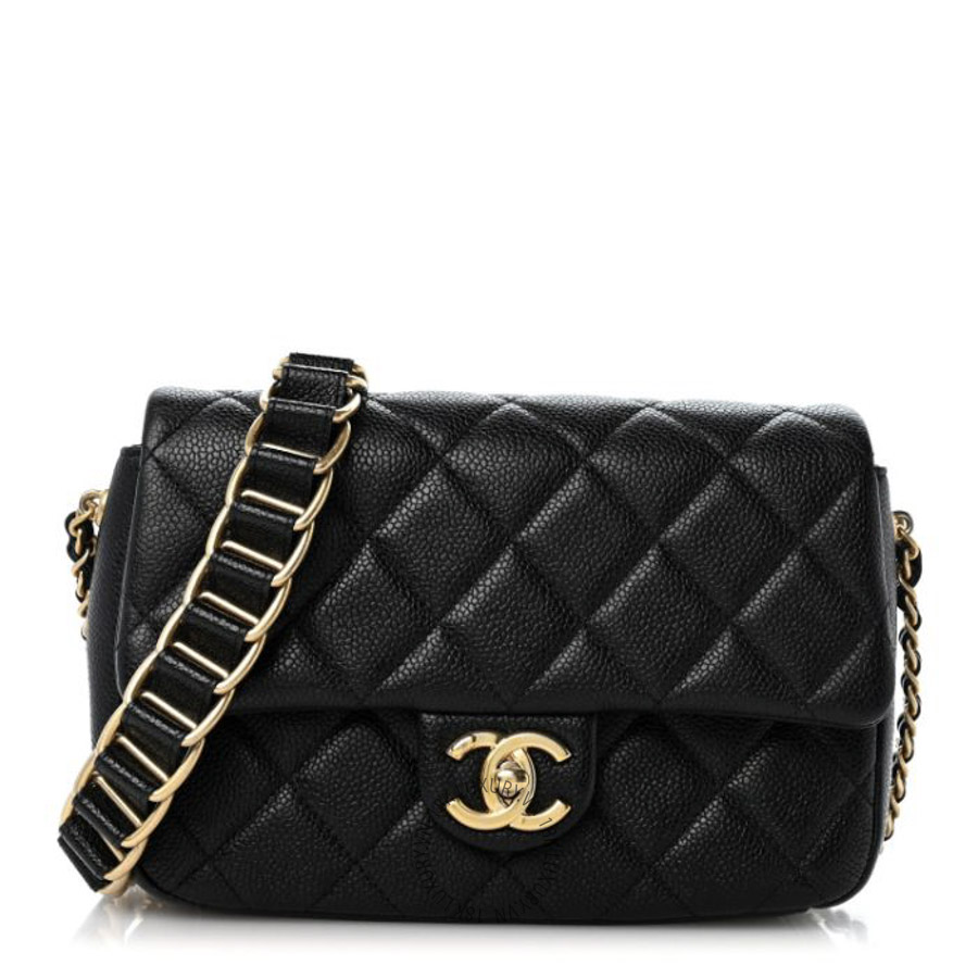 Túi Đeo Chéo Chanel Caviar Quilted Chain Soul Flap Black CDBC359