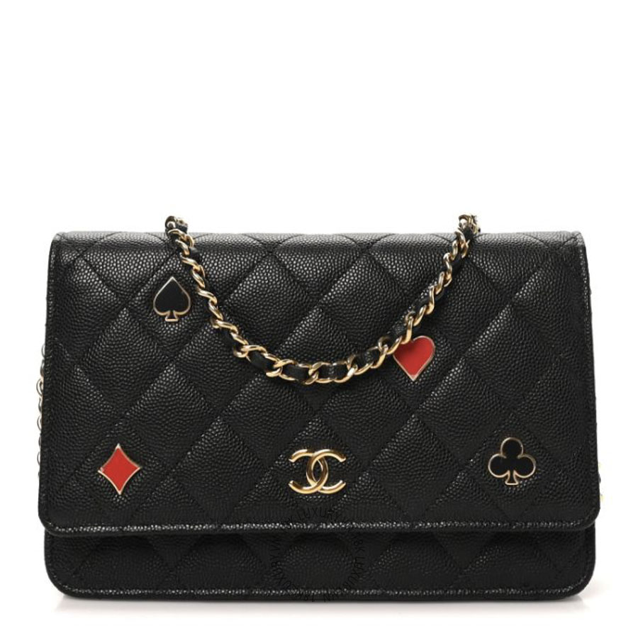 Túi Đeo Chéo Chanel Caviar Quilted Enamel Coco Casino Wallet On Chain WOC Black CDBC1131