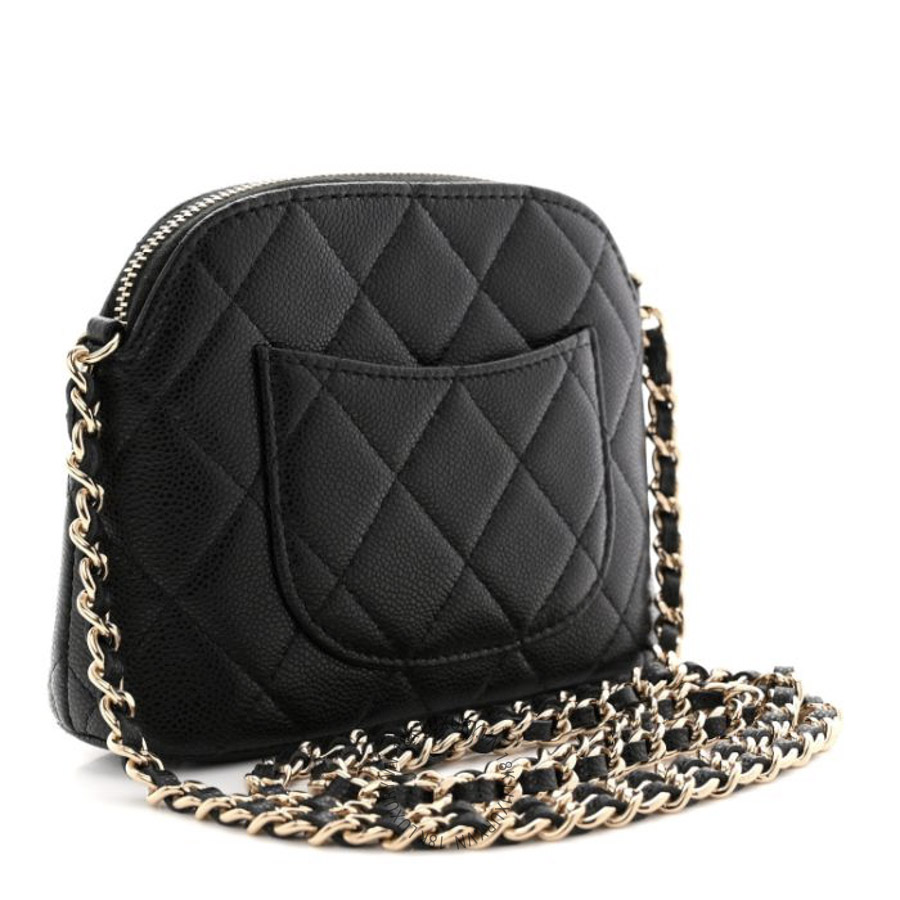 Túi Đeo Chéo Chanel Caviar Quilted Mini Classic Clutch With Chain Black CDBC473