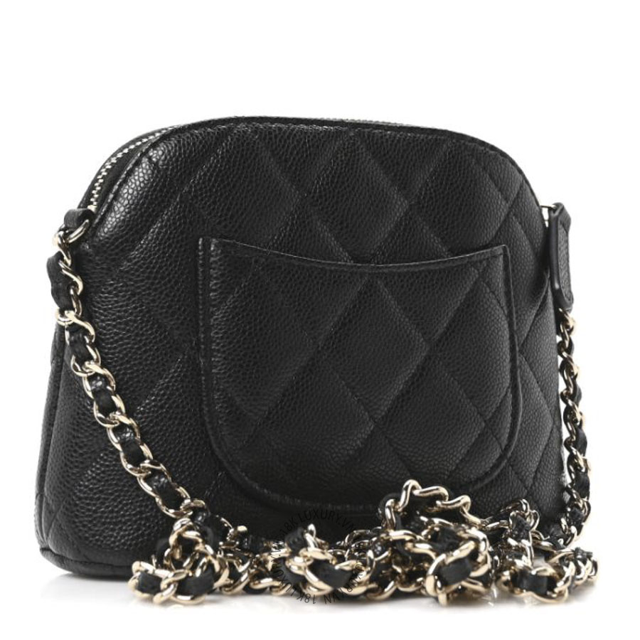 Túi Đeo Chéo Chanel Caviar Quilted Mini Classic Clutch With Chain Black CDBC748