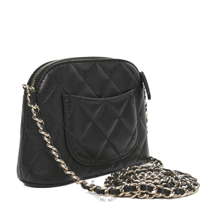 Túi Đeo Chéo Chanel Caviar Quilted Mini Classic Clutch With Chain Black CDBC751