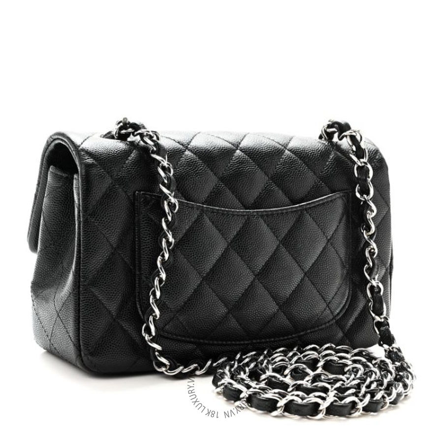 Túi Đeo Chéo Chanel Caviar Quilted Mini Rectangular Flap Black CDBC552