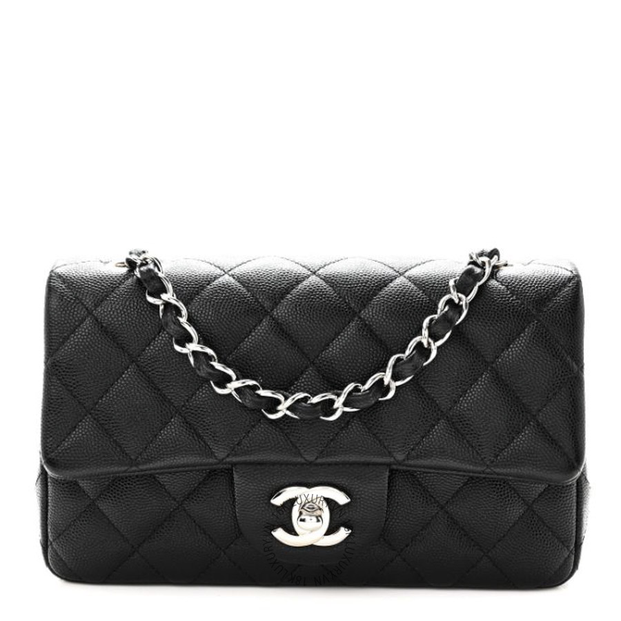 Túi Đeo Chéo Chanel Caviar Quilted Mini Rectangular Flap Black CDBC552