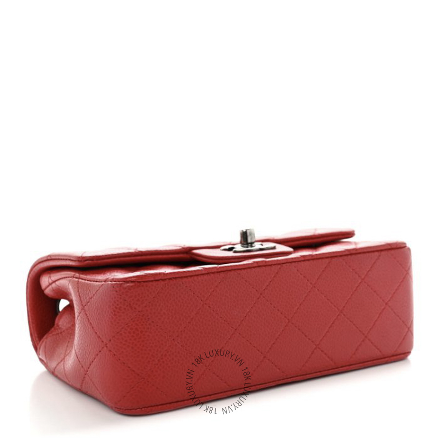 Túi Đeo Chéo Chanel Caviar Quilted Mini Rectangular Flap Red CDBC244 18 Túi Đeo Chéo Chanel Caviar Quilted Mini Rectangular Flap Red CDBC244