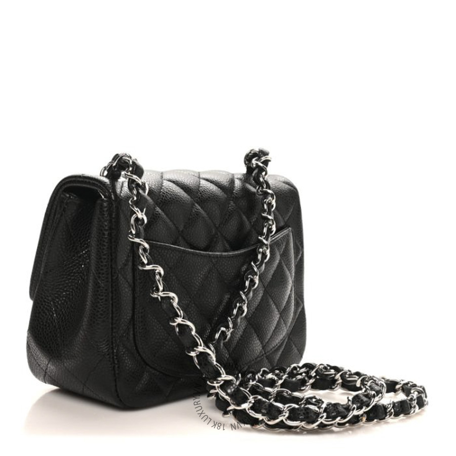 Túi Đeo Chéo Chanel Caviar Quilted Mini Square Flap Black CDBC342