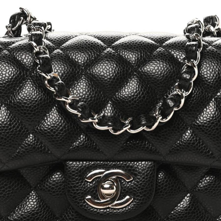 Túi Đeo Chéo Chanel Caviar Quilted Mini Square Flap Black CDBC342 20 Túi Đeo Chéo Chanel Caviar Quilted Mini Square Flap Black CDBC342