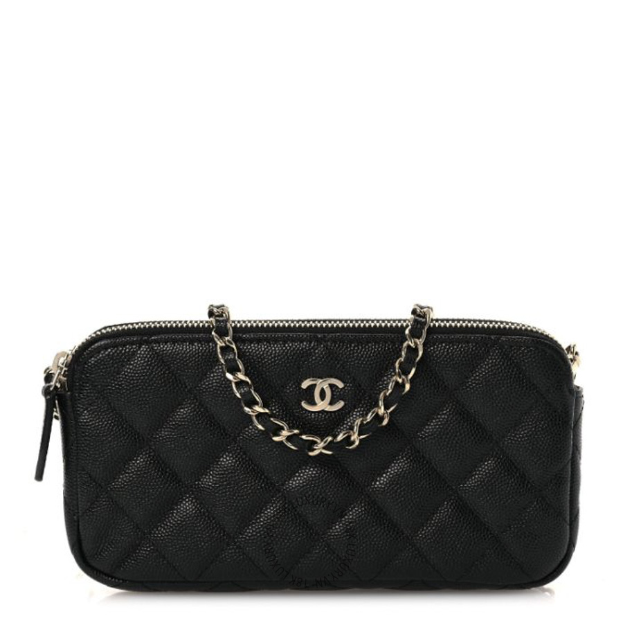 Túi Đeo Chéo Chanel Caviar Quilted Small Clutch With Chain Black CDBC861