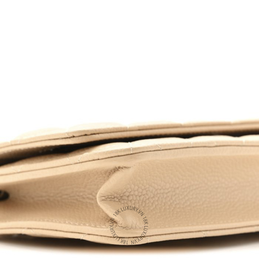 Túi Đeo Chéo Chanel Caviar Quilted Wallet on Chain WOC Beige CDBC069 21 Túi Đeo Chéo Chanel Caviar Quilted Wallet on Chain WOC Beige CDBC069