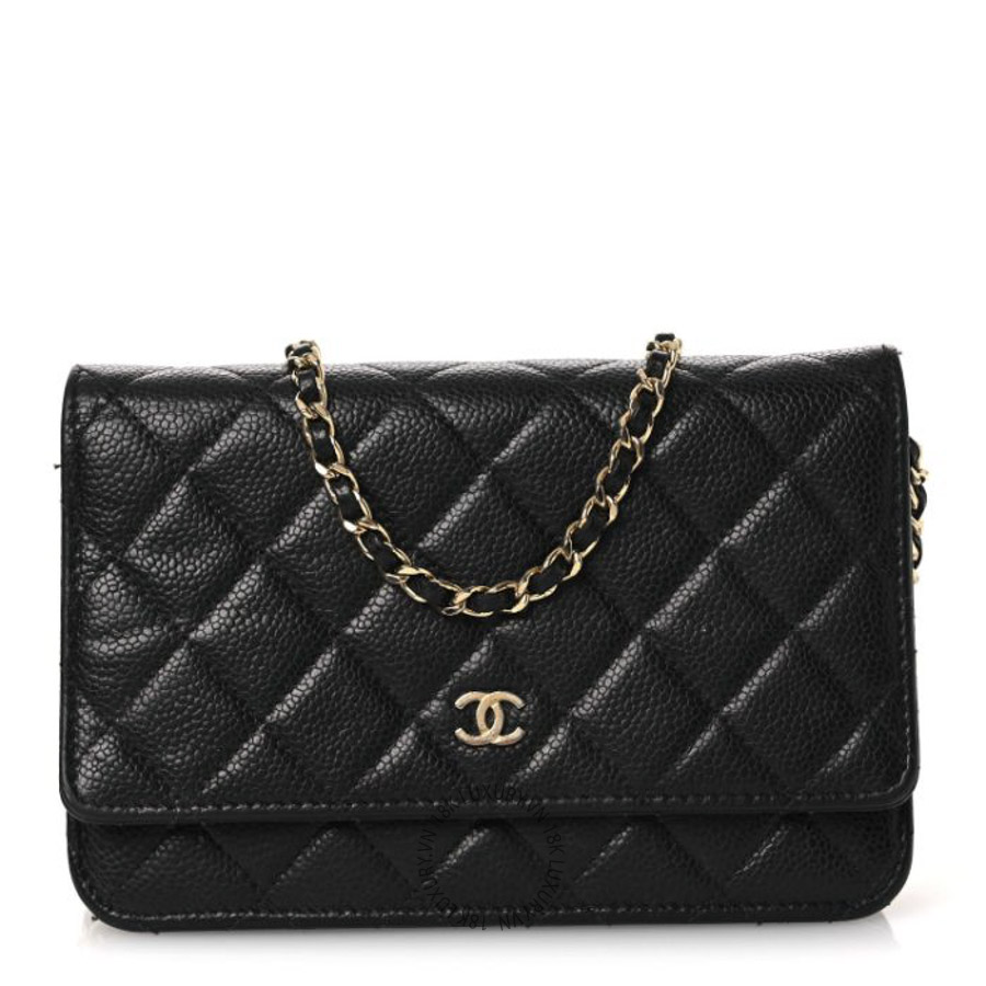 Túi Đeo Chéo Chanel Caviar Quilted Wallet on Chain WOC Black CDBC370