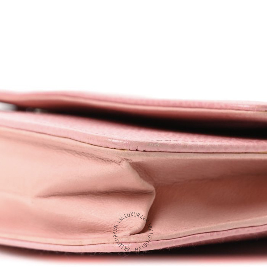 Túi Đeo Chéo Chanel Caviar Timeless CC Wallet on Chain WOC Pink CDBC760 17 Túi Đeo Chéo Chanel Caviar Timeless CC Wallet on Chain WOC Pink CDBC760