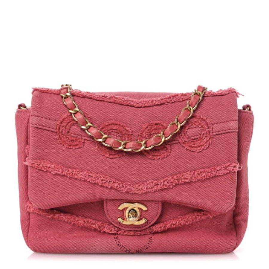 Túi Đeo Chéo Chanel Denim Coco Flap Pink CDBC1061