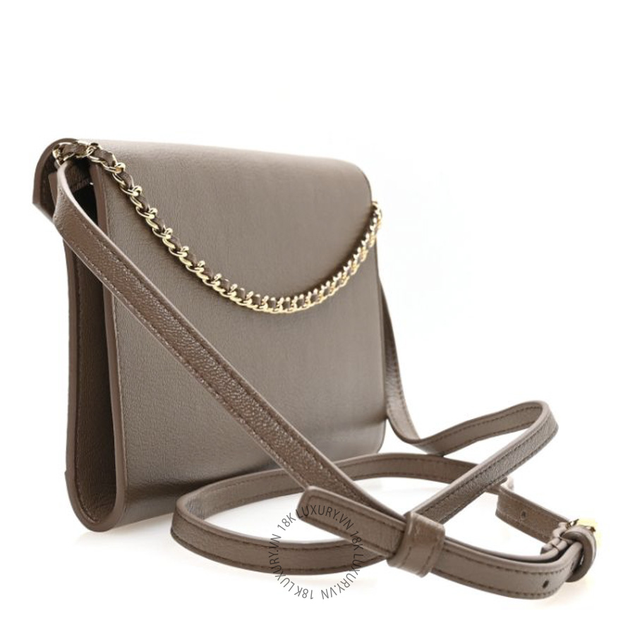 Túi Đeo Chéo Chanel Grained Goatskin CC Express Clutch With Chain Light Brown CDBC511