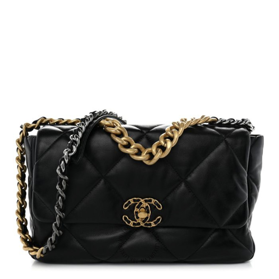 Túi Đeo Chéo Chanel Lambskin Quilted Large Chanel 19 Flap Black CDBC132