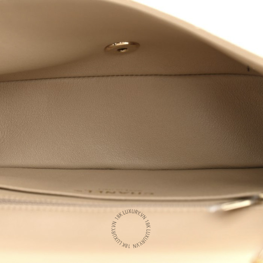 Túi Đeo Chéo Chanel Lambskin Quilted Mini Rectangular Flap Beige CDBC127 17 Túi Đeo Chéo Chanel Lambskin Quilted Mini Rectangular Flap Beige CDBC127