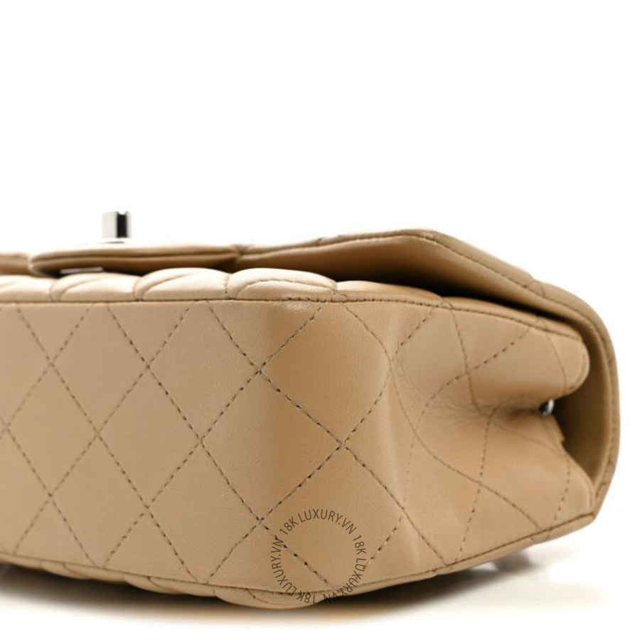 Túi Đeo Chéo Chanel Lambskin Quilted Mini Rectangular Flap Beige CDBC775 26 Túi Đeo Chéo Chanel Lambskin Quilted Mini Rectangular Flap Beige CDBC775