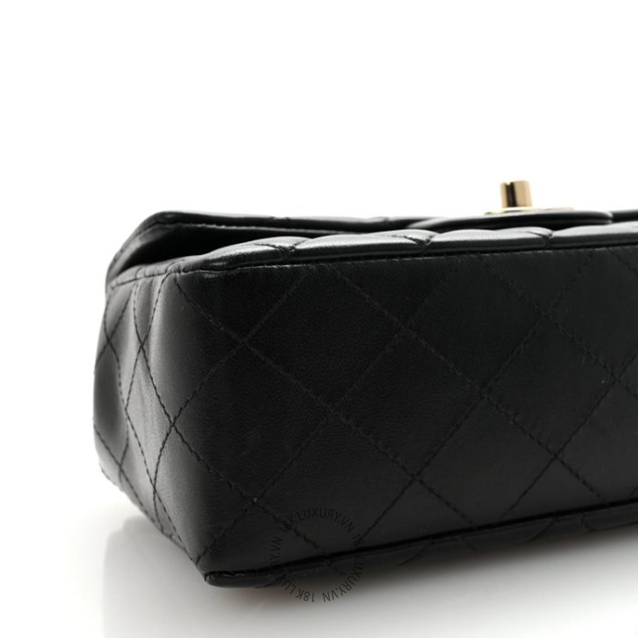 Túi Đeo Chéo Chanel Lambskin Quilted Mini Rectangular Flap Black CDBC044 21 Túi Đeo Chéo Chanel Lambskin Quilted Mini Rectangular Flap Black CDBC044