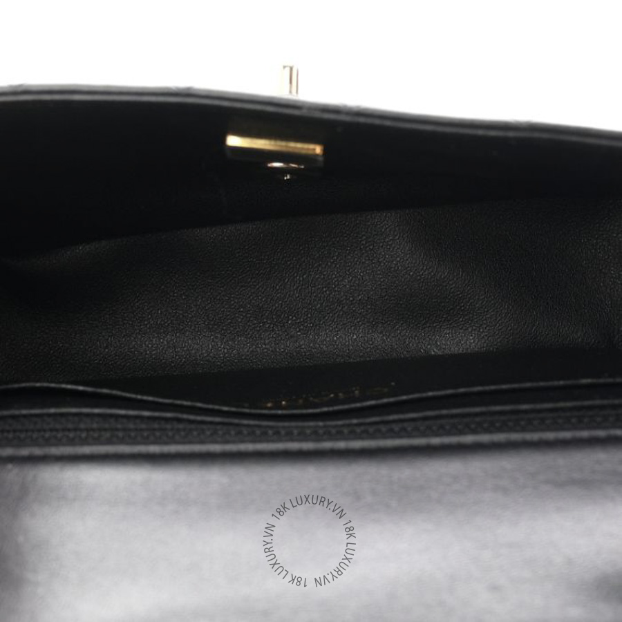 Túi Đeo Chéo Chanel Lambskin Quilted Mini Rectangular Flap Black CDBC048 19 Túi Đeo Chéo Chanel Lambskin Quilted Mini Rectangular Flap Black CDBC048