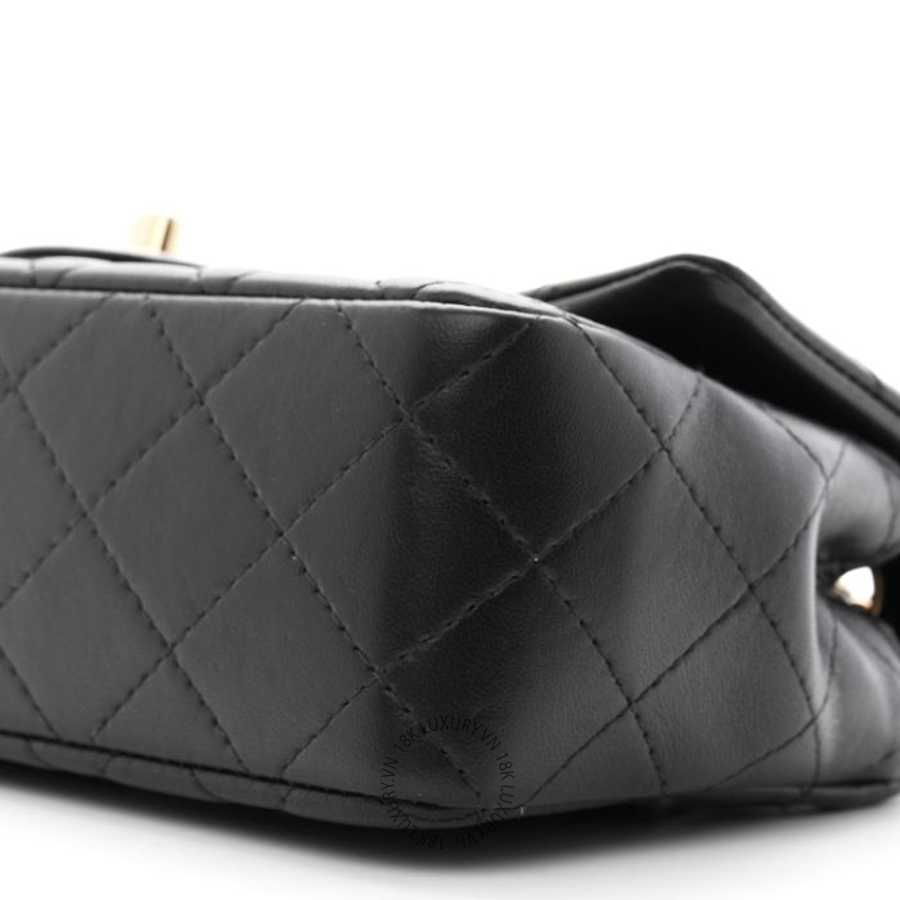 Túi Đeo Chéo Chanel Lambskin Quilted Mini Rectangular Flap Black CDBC048 22 Túi Đeo Chéo Chanel Lambskin Quilted Mini Rectangular Flap Black CDBC048