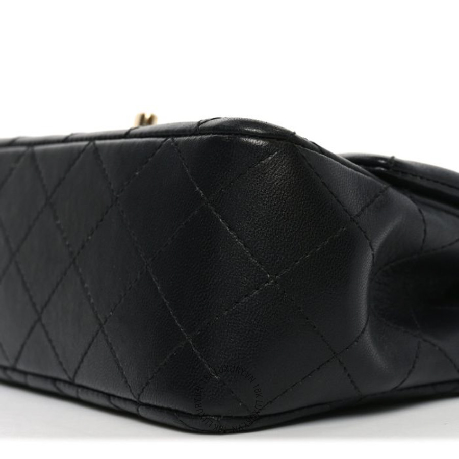 Túi Đeo Chéo Chanel Lambskin Quilted Mini Rectangular Flap Black CDBC050 22 Túi Đeo Chéo Chanel Lambskin Quilted Mini Rectangular Flap Black CDBC050