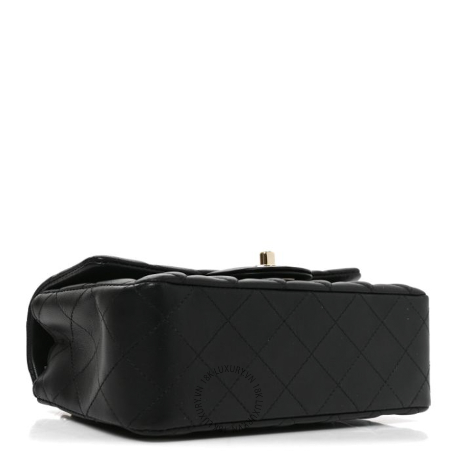 Túi Đeo Chéo Chanel Lambskin Quilted Mini Rectangular Flap Black CDBC306 18 Túi Đeo Chéo Chanel Lambskin Quilted Mini Rectangular Flap Black CDBC306