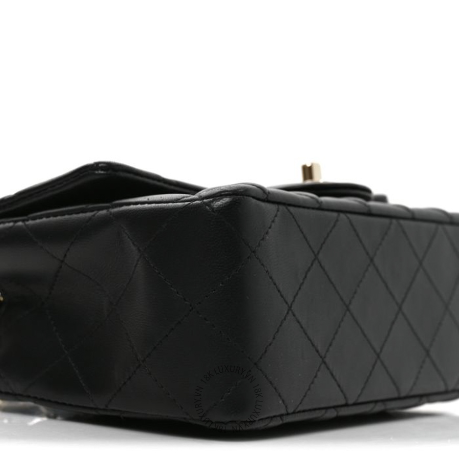 Túi Đeo Chéo Chanel Lambskin Quilted Mini Rectangular Flap Black CDBC306 21 Túi Đeo Chéo Chanel Lambskin Quilted Mini Rectangular Flap Black CDBC306