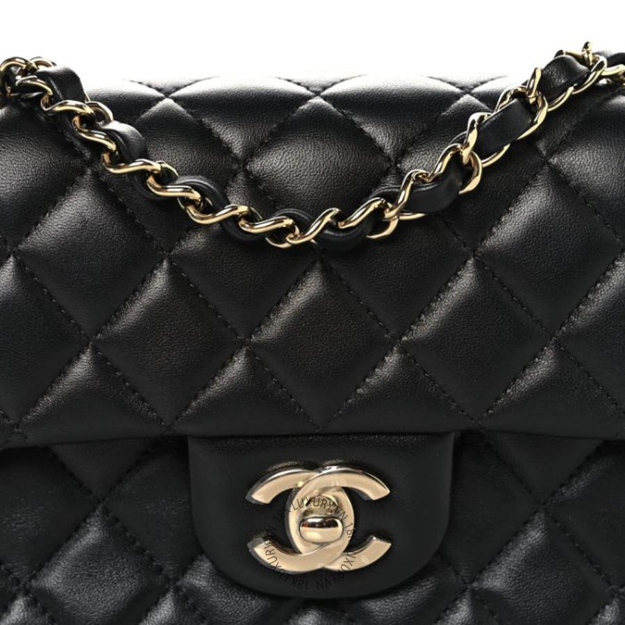 Túi Đeo Chéo Chanel Lambskin Quilted Mini Rectangular Flap Black CDBC336 20 Túi Đeo Chéo Chanel Lambskin Quilted Mini Rectangular Flap Black CDBC336