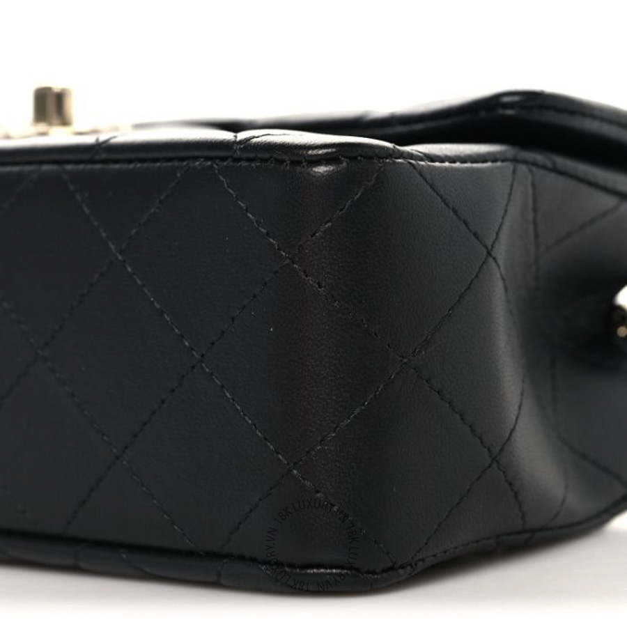 Túi Đeo Chéo Chanel Lambskin Quilted Mini Rectangular Flap Black CDBC336 22 Túi Đeo Chéo Chanel Lambskin Quilted Mini Rectangular Flap Black CDBC336
