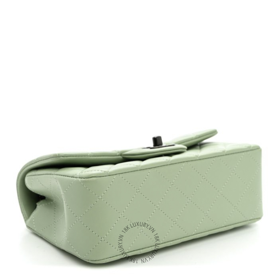 Túi Đeo Chéo Chanel Lambskin Quilted Mini Rectangular Flap Light Green CDBC352 16 Túi Đeo Chéo Chanel Lambskin Quilted Mini Rectangular Flap Light Green CDBC352