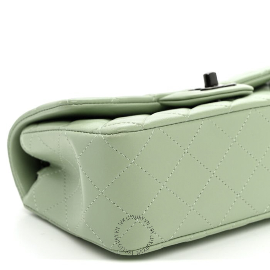 Túi Đeo Chéo Chanel Lambskin Quilted Mini Rectangular Flap Light Green CDBC352 19 Túi Đeo Chéo Chanel Lambskin Quilted Mini Rectangular Flap Light Green CDBC352