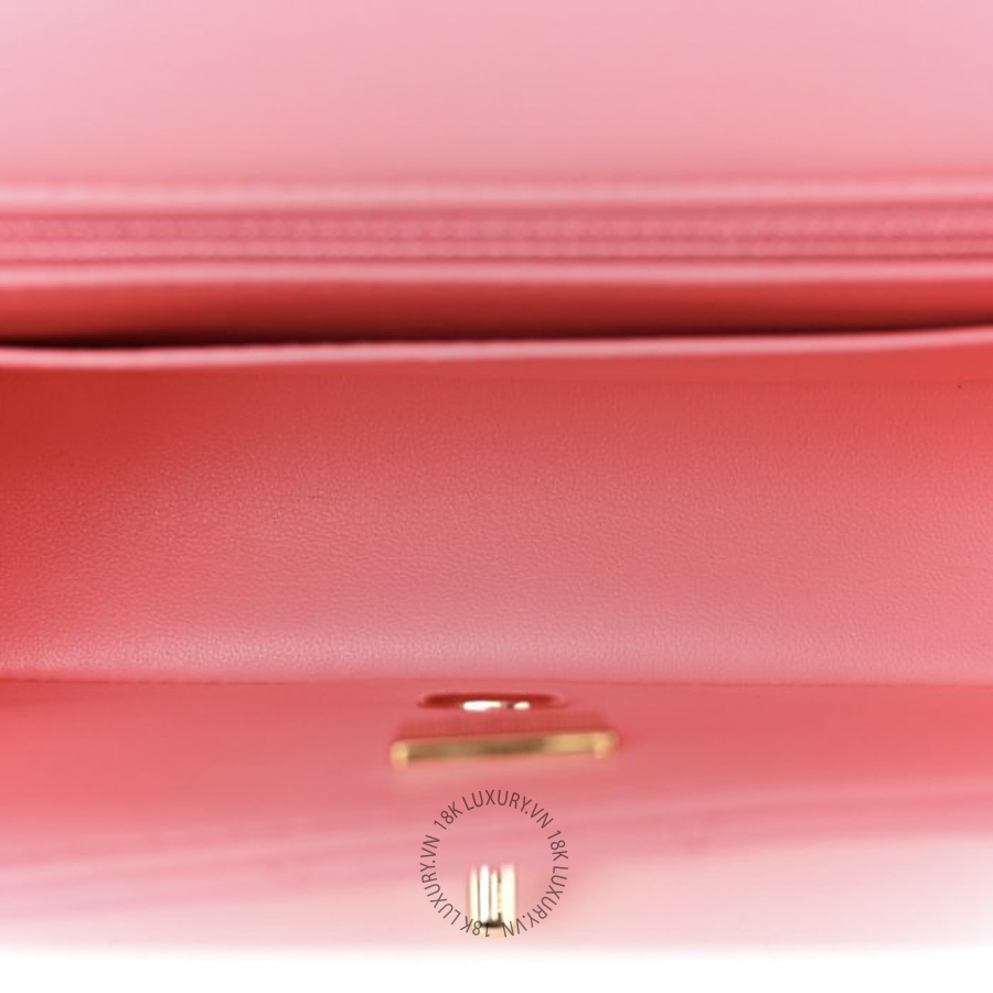 Túi Đeo Chéo Chanel Lambskin Quilted Mini Rectangular Flap Pink CDBC187 21 Túi Đeo Chéo Chanel Lambskin Quilted Mini Rectangular Flap Pink CDBC187