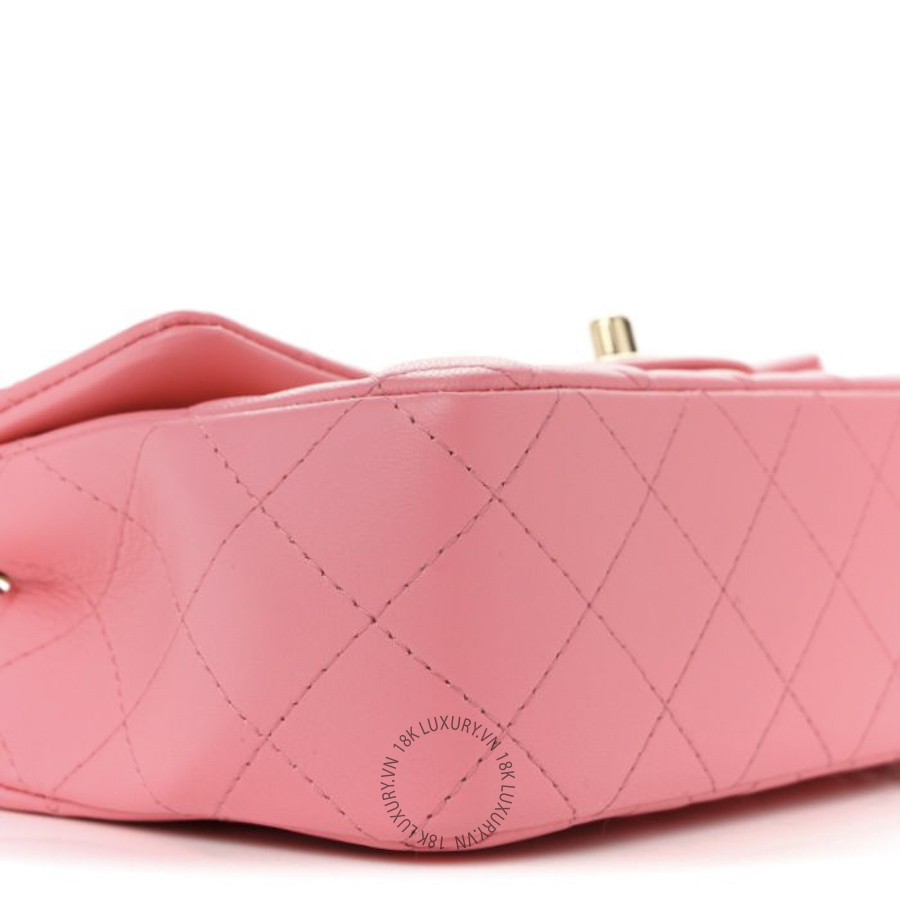 Túi Đeo Chéo Chanel Lambskin Quilted Mini Rectangular Flap Pink CDBC187 23 Túi Đeo Chéo Chanel Lambskin Quilted Mini Rectangular Flap Pink CDBC187