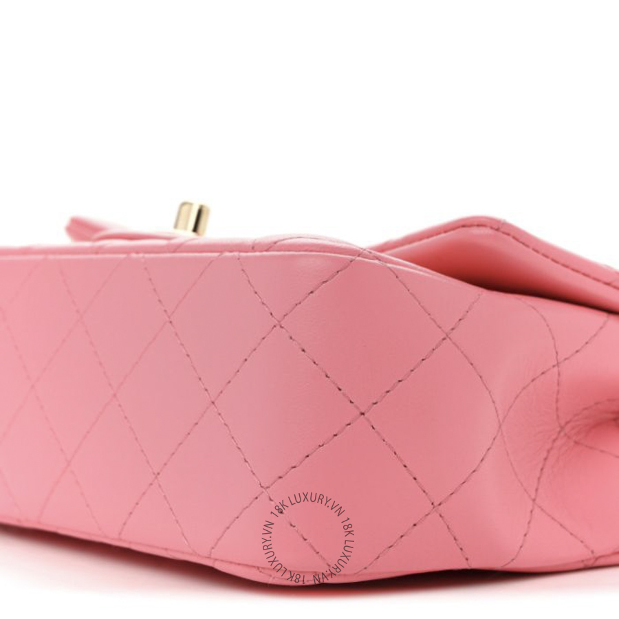 Túi Đeo Chéo Chanel Lambskin Quilted Mini Rectangular Flap Pink CDBC187 24 Túi Đeo Chéo Chanel Lambskin Quilted Mini Rectangular Flap Pink CDBC187