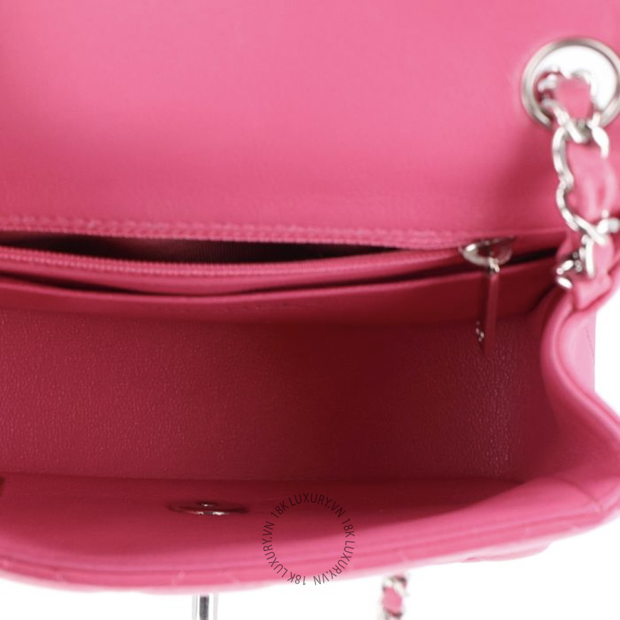 Túi Đeo Chéo Chanel Lambskin Quilted Mini Square Flap Dark Pink CDBC899 20 Túi Đeo Chéo Chanel Lambskin Quilted Mini Square Flap Dark Pink CDBC899