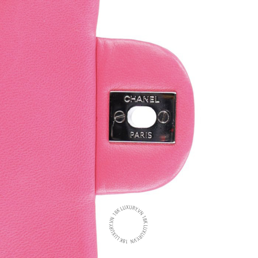 Túi Đeo Chéo Chanel Lambskin Quilted Mini Square Flap Dark Pink CDBC899 21 Túi Đeo Chéo Chanel Lambskin Quilted Mini Square Flap Dark Pink CDBC899