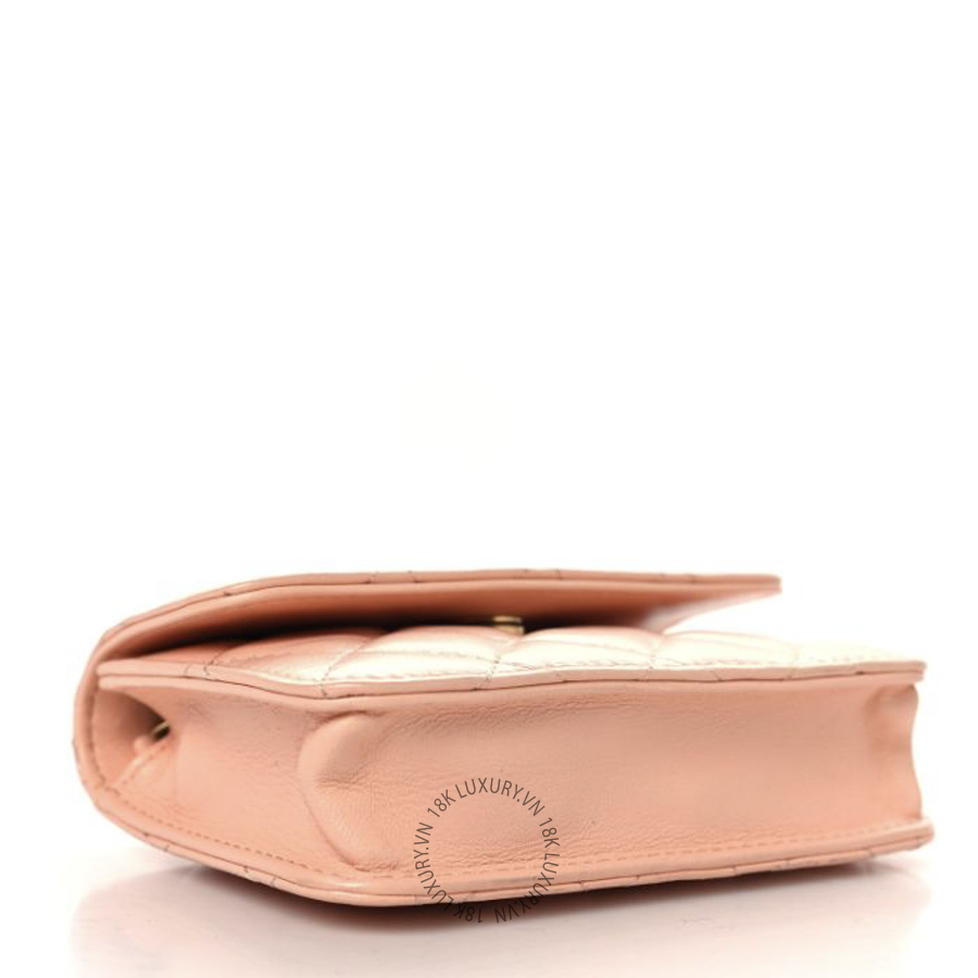 Túi Đeo Chéo Chanel Lambskin Quilted Pearl Crush Waist Belt With Chain Pink CDBC874 16 Túi Đeo Chéo Chanel Lambskin Quilted Pearl Crush Waist Belt With Chain Pink CDBC874
