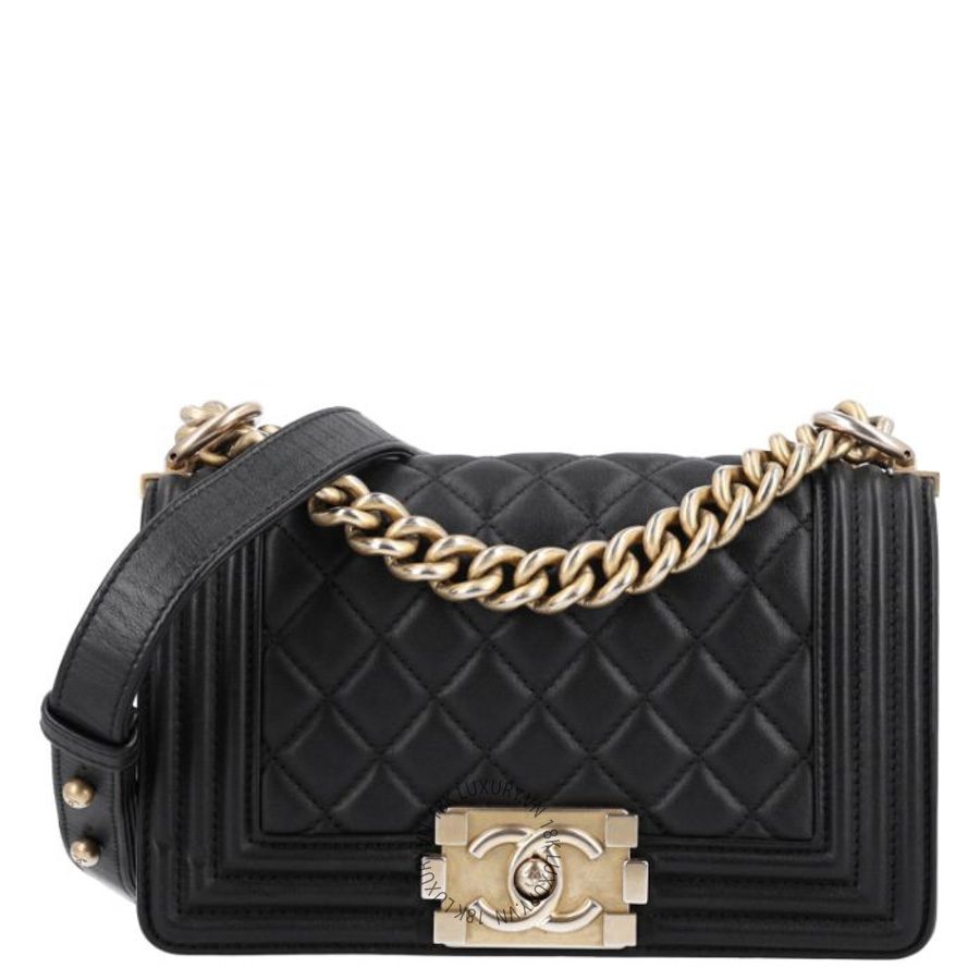 Túi Đeo Chéo Chanel Lambskin Quilted Small Boy Flap Black CDBC883