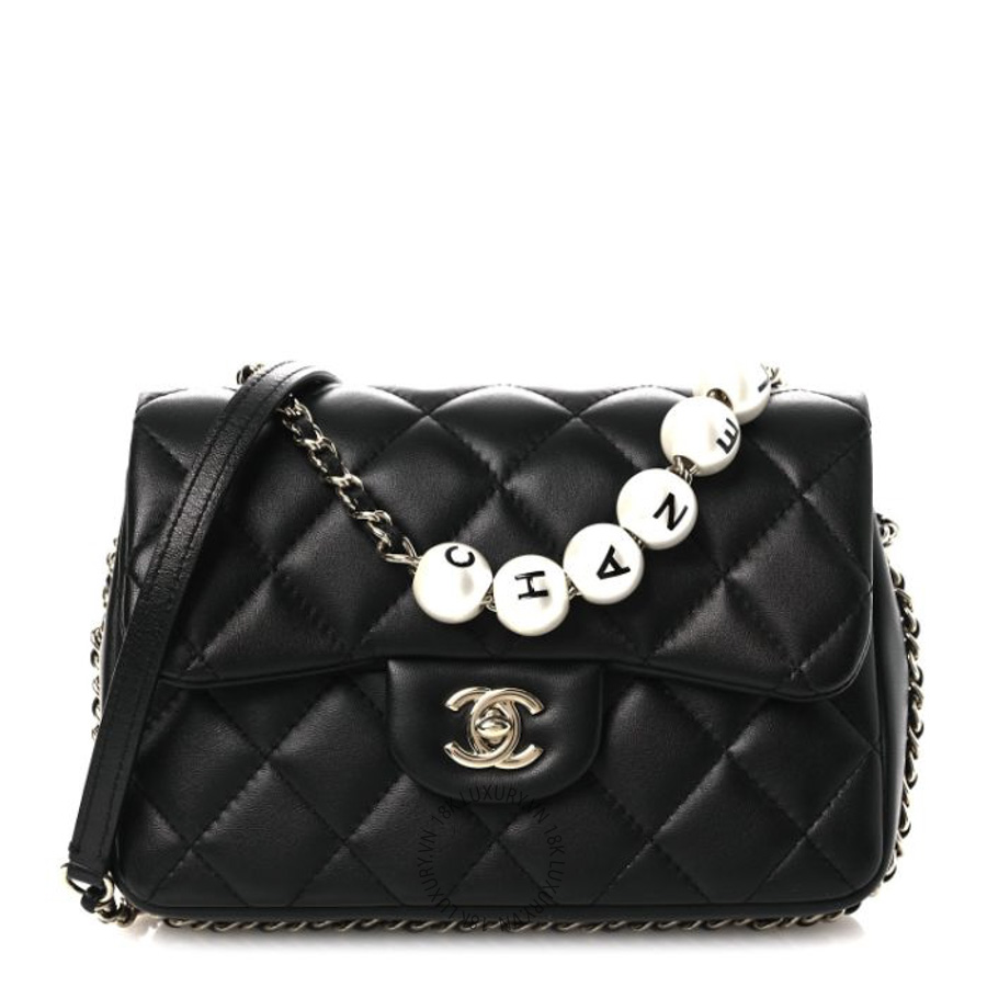 Túi Đeo Chéo Chanel Lambskin Quilted Small My Precious Flap Black CDBC054