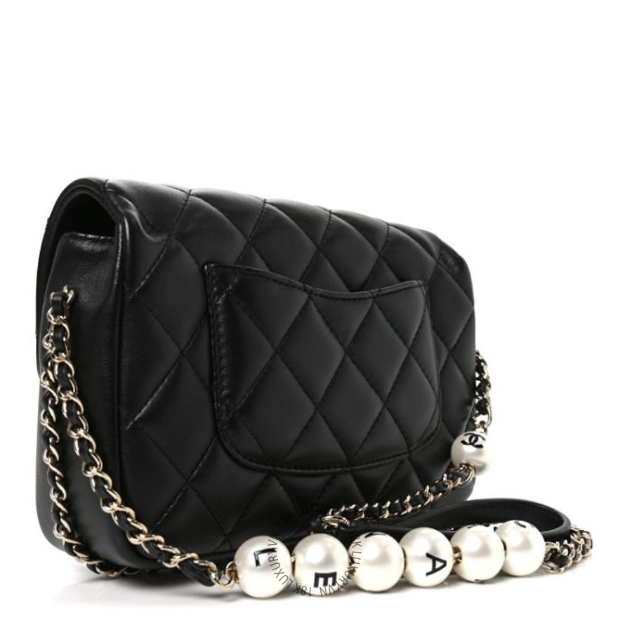 Túi Đeo Chéo Chanel Lambskin Quilted Small My Precious Flap Black CDBC1130