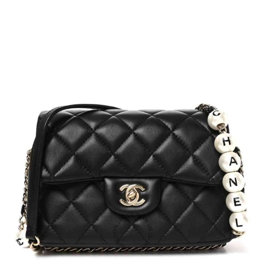 Túi Đeo Chéo Chanel Lambskin Quilted Small My Precious Flap Black CDBC1130