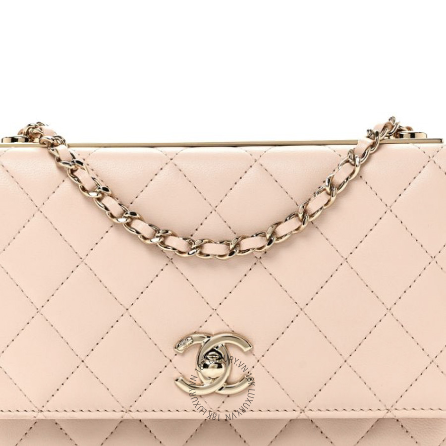 Túi Đeo Chéo Chanel Lambskin Quilted Trendy CC Wallet On Chain WOC Light Beige CDBC387 20 Túi Đeo Chéo Chanel Lambskin Quilted Trendy CC Wallet On Chain WOC Light Beige CDBC387
