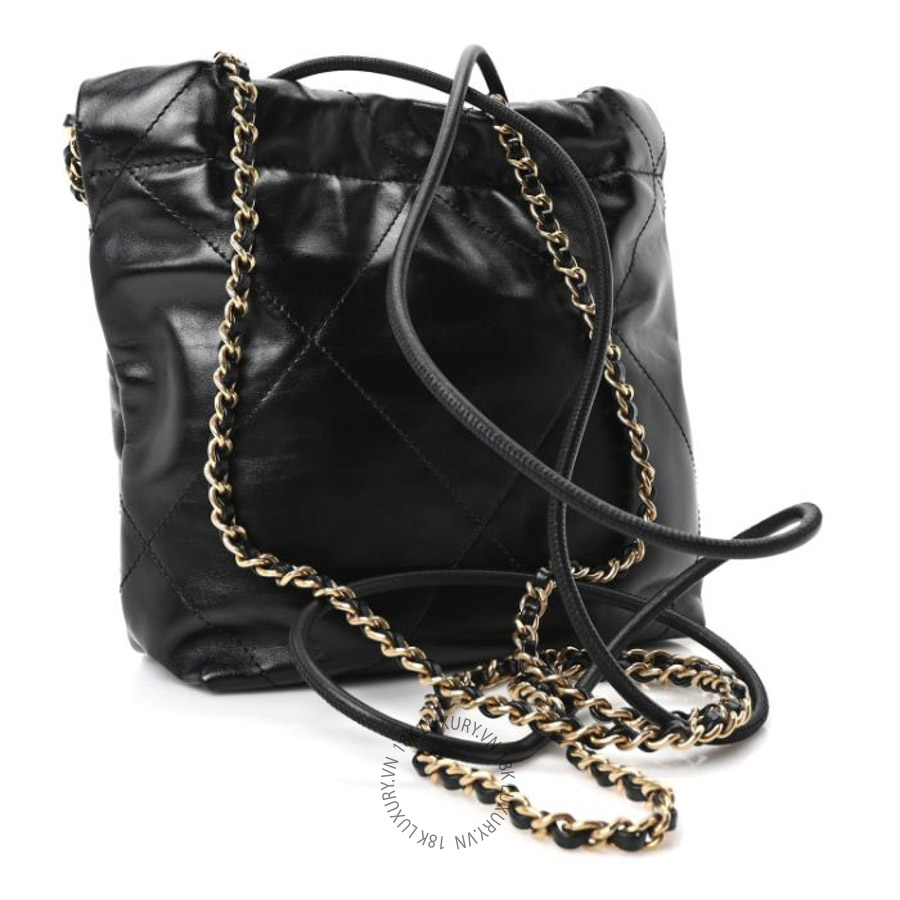 Túi Đeo Chéo Chanel Shiny Calfskin Quilted Mini Chanel 22 Black CDBC246