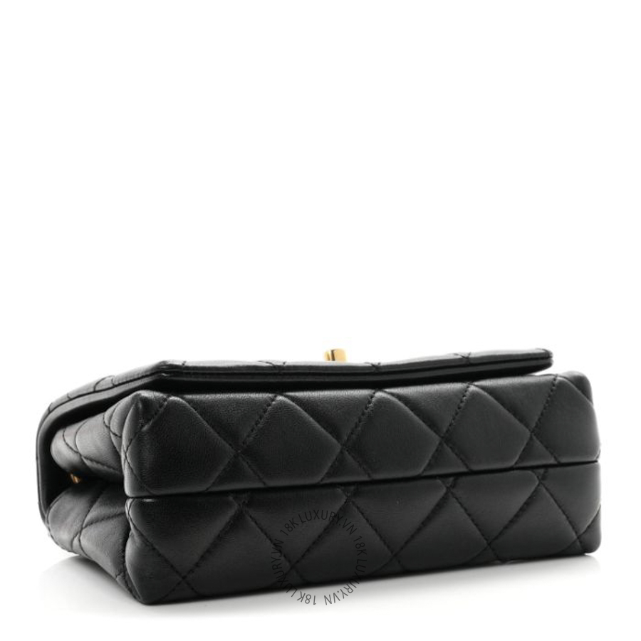 Túi Đeo Chéo Chanel Shiny Lambskin Quilted Enamel CC Mini Flap Black CDBC279 20 Túi Đeo Chéo Chanel Shiny Lambskin Quilted Enamel CC Mini Flap Black CDBC279